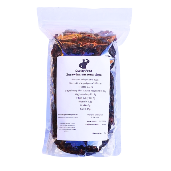 Żurawina suszona cięta Żurawina suszona cięta 1kg