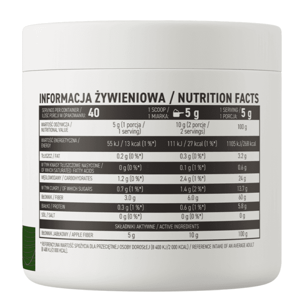 apple fiber tyl OstroVit Błonnik Jabłkowy VEGE 200 g
