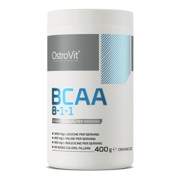 bcaa 400g orange OstroVit BCAA 8-1-1 400 g pomarańczowy