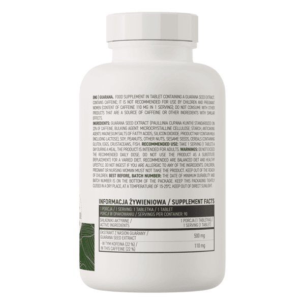 guarana tyl OstroVit Guarana VEGE 90 tabletek