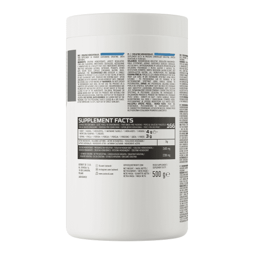 kreatyna pomarancza tyl OstroVit Monohydrat Kreatyny 500 g pomarańcza