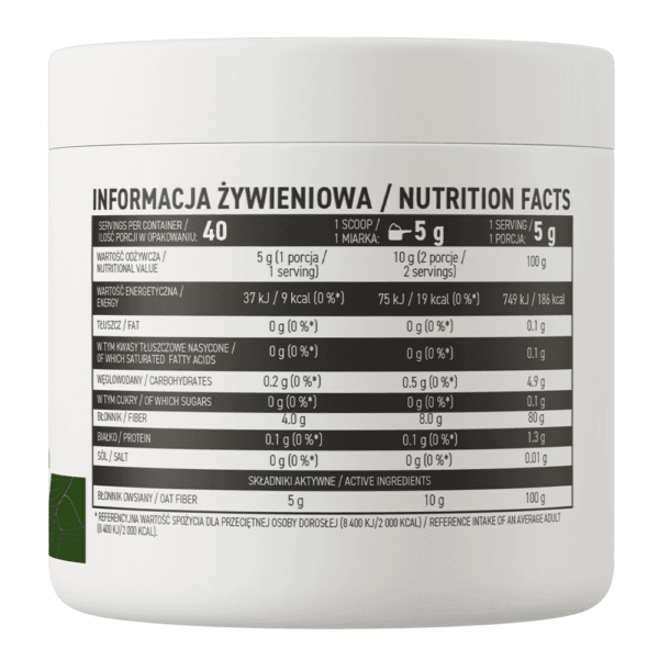 oat fiber tyl OstroVit Błonnik Owsiany VEGE 200 g